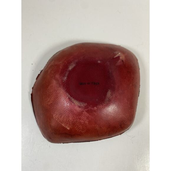 Vintage Italian art pottery sgraffito San Marino dish Leather bottom - Picture 3 of 9